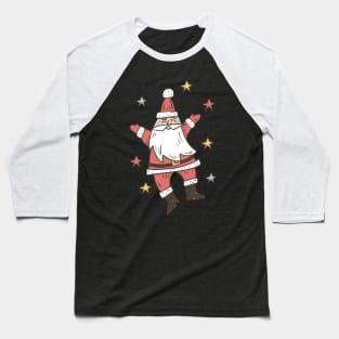 Retro Starry Santa Baseball T-Shirt